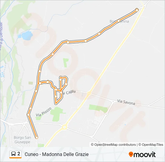 2 Bus Line Map