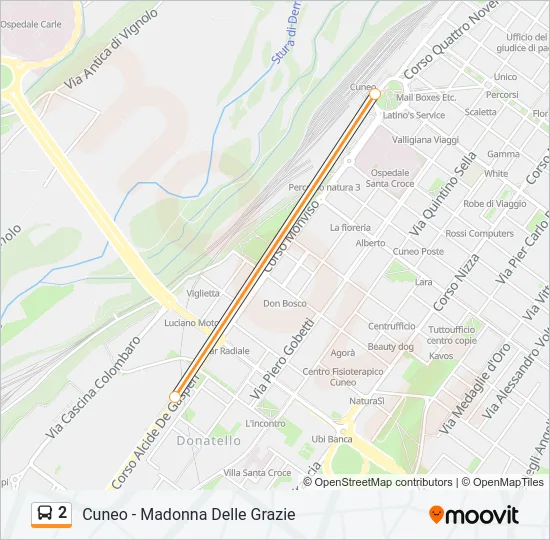 2 Bus Line Map