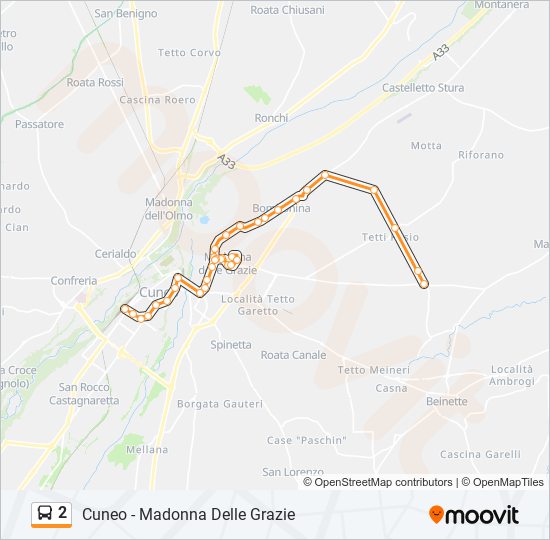 2 bus Line Map