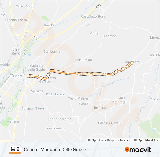 2 bus Line Map