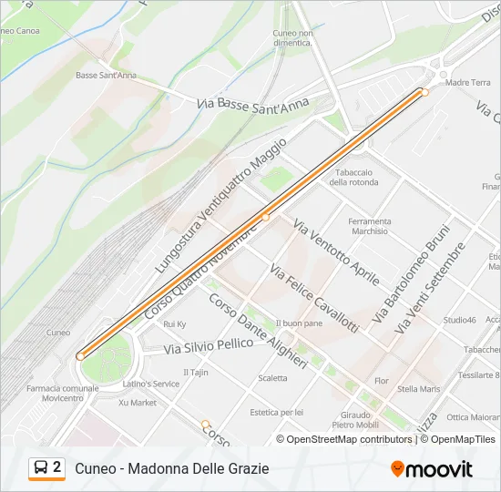 2 Bus Line Map