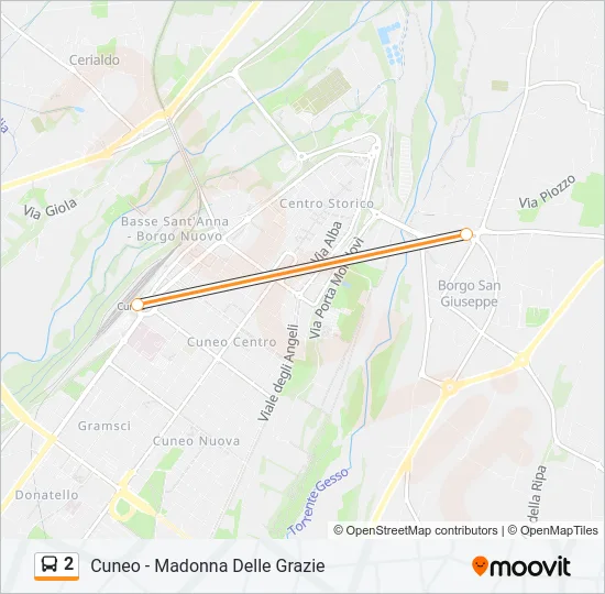 2 Bus Line Map
