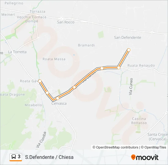 3 Bus Line Map
