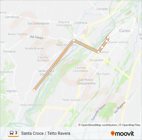 3 Bus Line Map