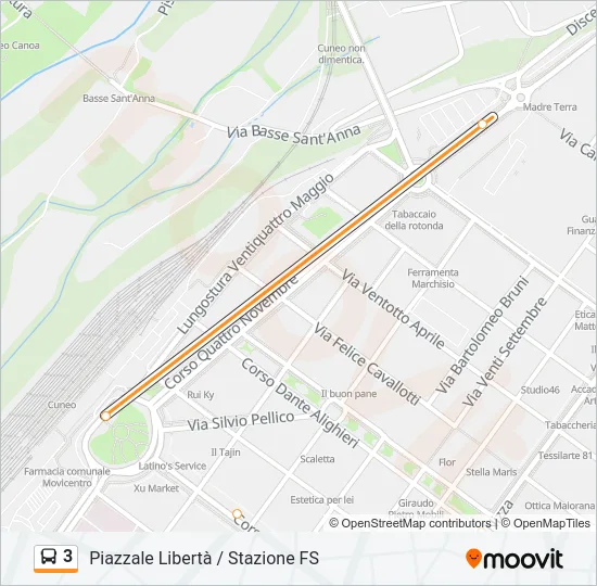 3 Bus Line Map