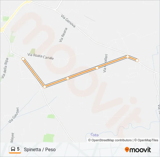 5 Bus Line Map