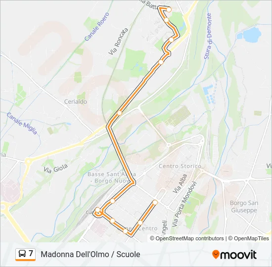 7 Bus Line Map