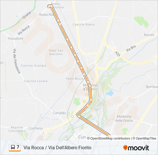 7 bus Line Map