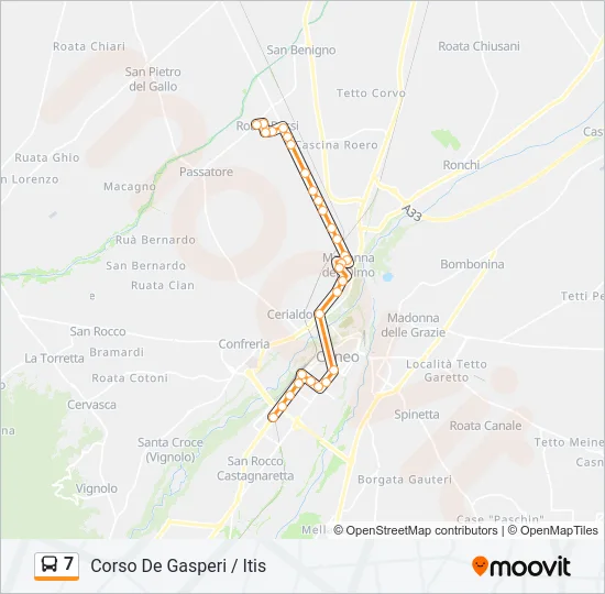 7 Bus Line Map