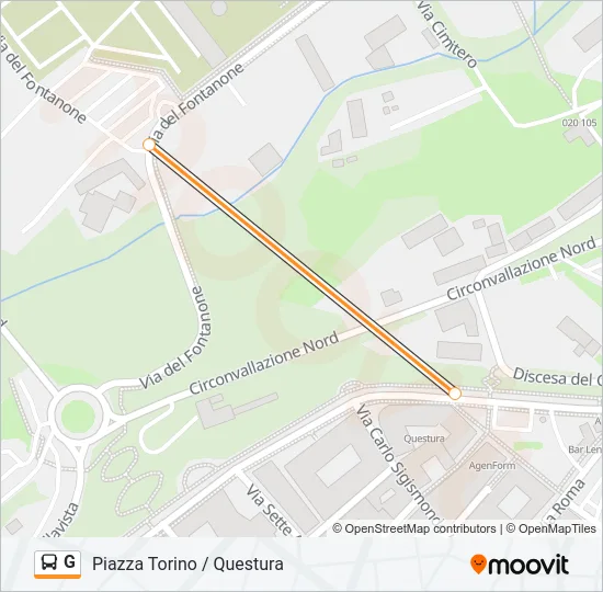 G Bus Line Map