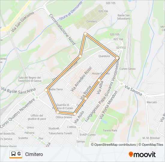 G bus Line Map