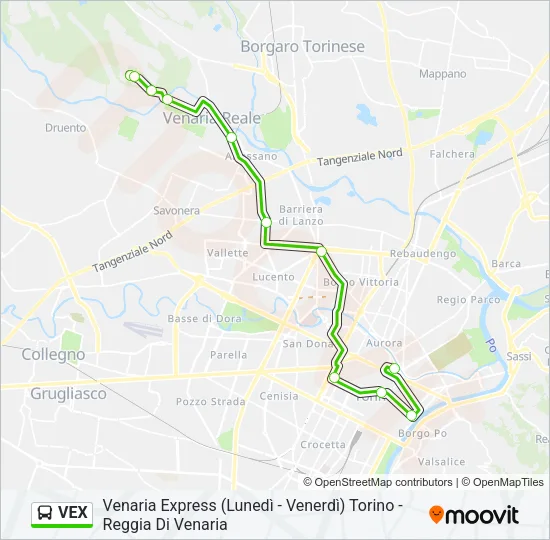 VEX Bus Line Map