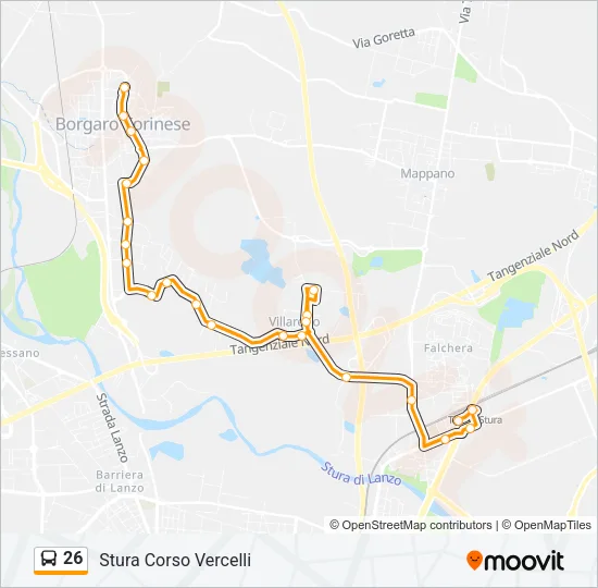 26 Bus Line Map