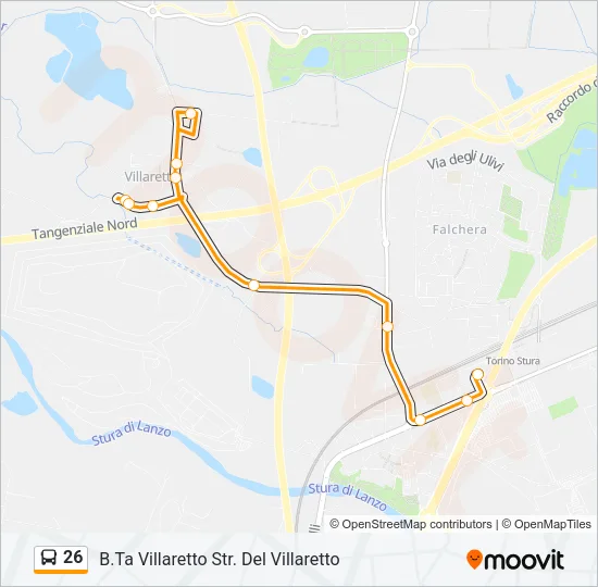 26 Bus Line Map