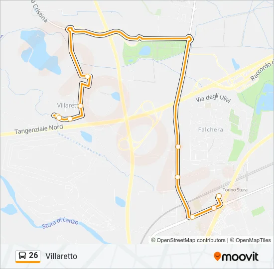 26 Bus Line Map
