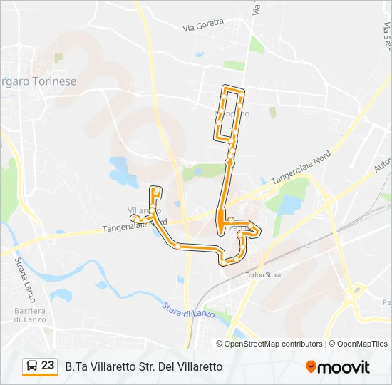 23 Bus Line Map