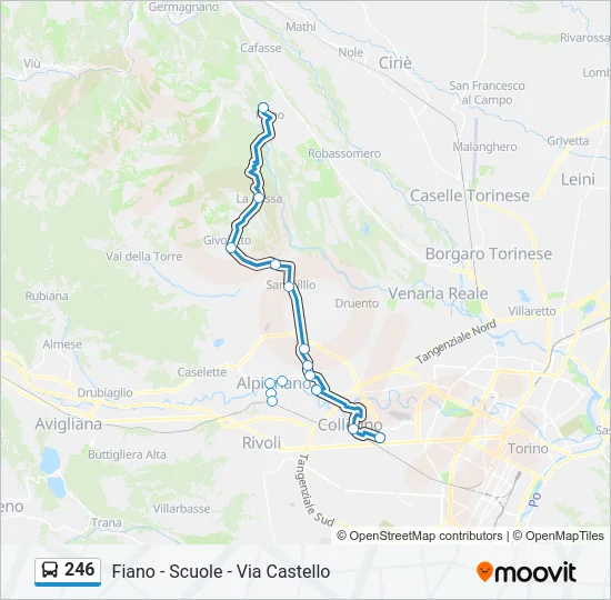 246 Bus Line Map
