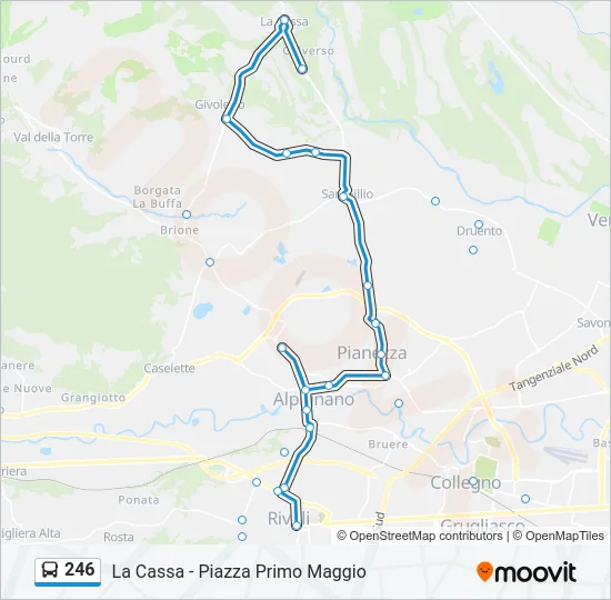 246 Bus Line Map