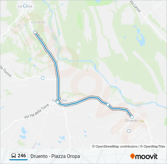 246 Bus Line Map