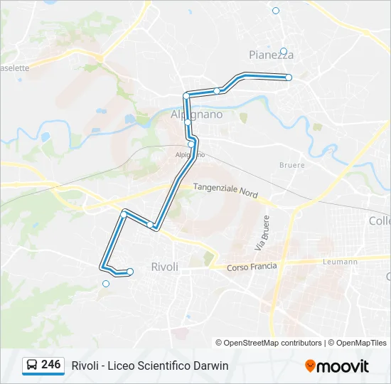 246 Bus Line Map