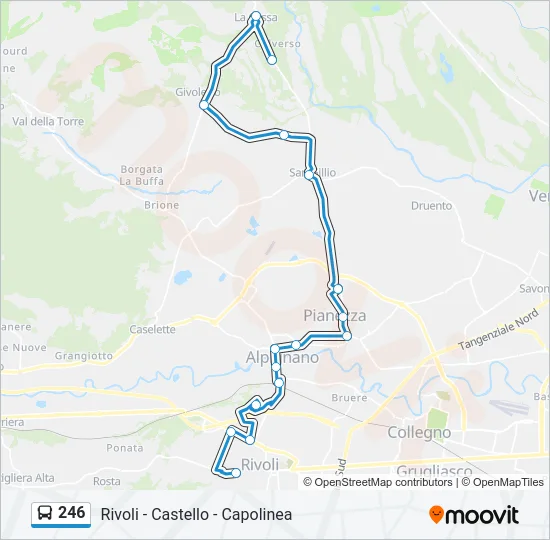 246 Bus Line Map