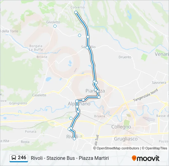 246 Bus Line Map