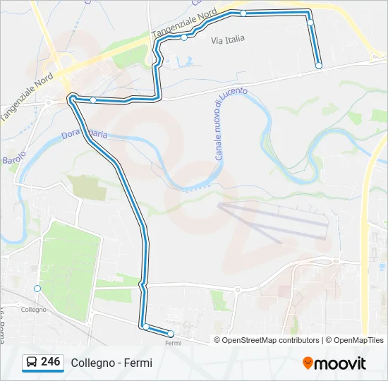246 Bus Line Map