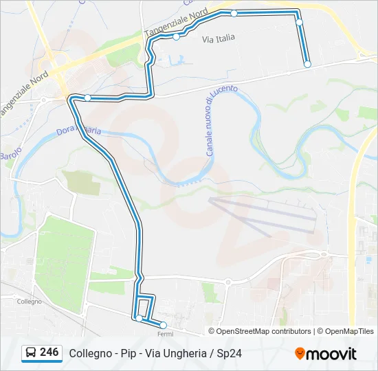 246 Bus Line Map
