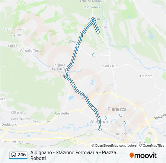 246 Bus Line Map