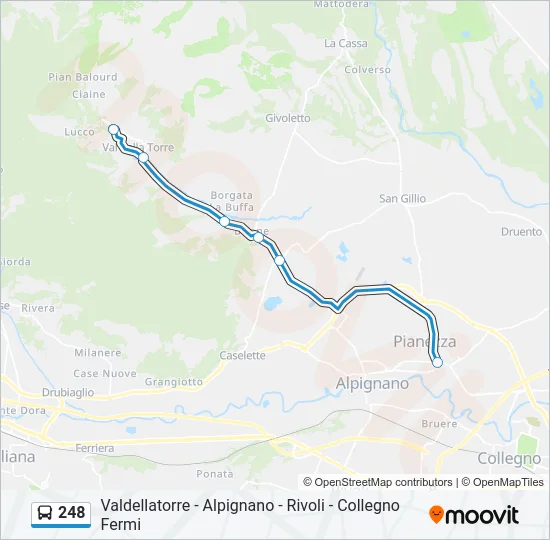 248 Bus Line Map