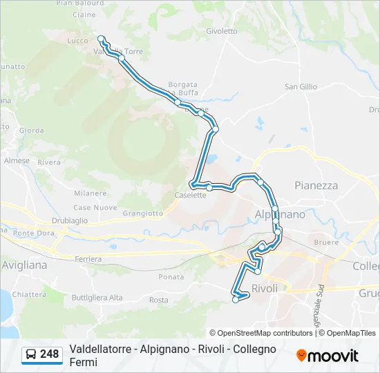248 Bus Line Map