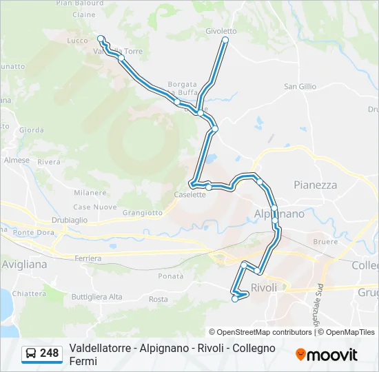 248 Bus Line Map