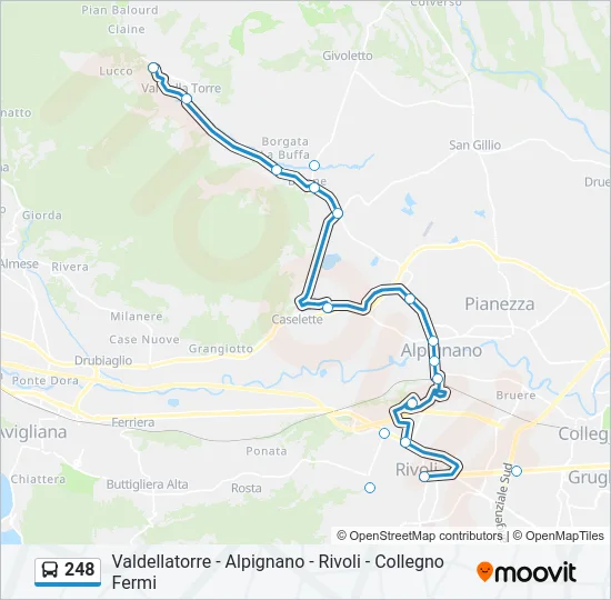 248 Bus Line Map