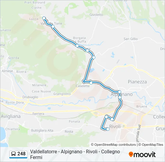 248 Bus Line Map