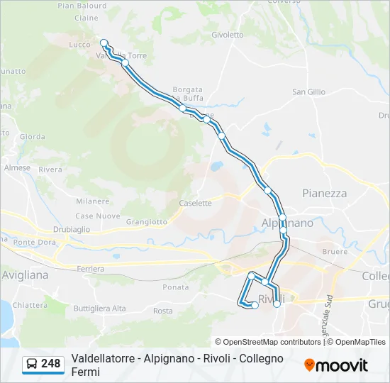 248 Bus Line Map