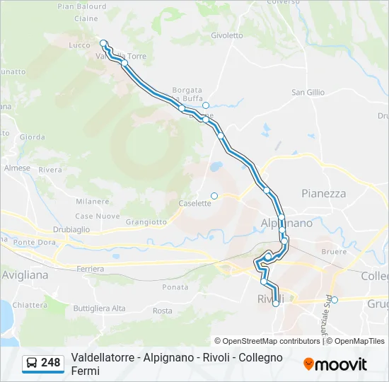 248 Bus Line Map