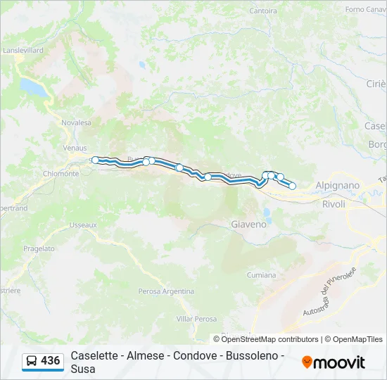 436 Bus Line Map
