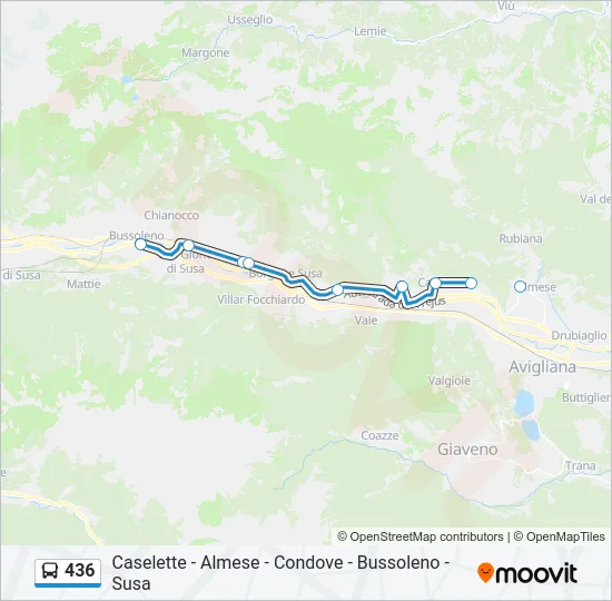436 Bus Line Map