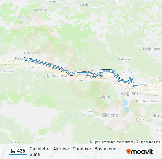 436 Bus Line Map