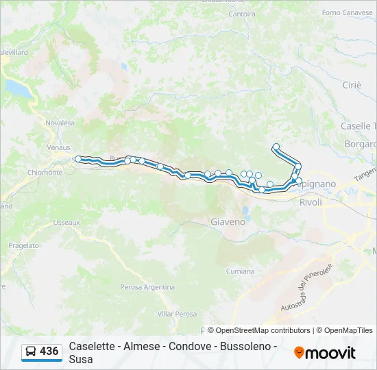 436 Bus Line Map