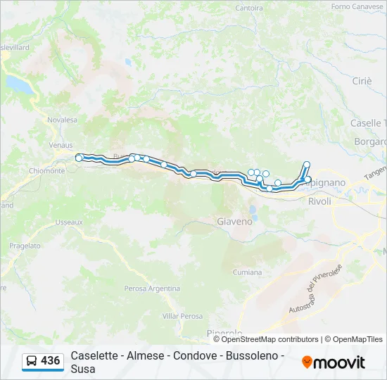 436 Bus Line Map
