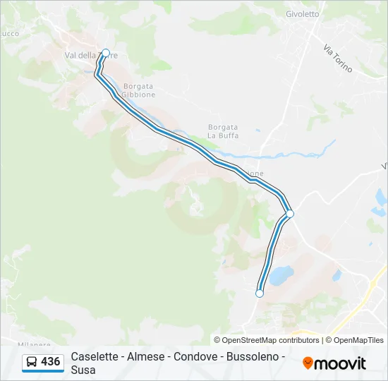 436 Bus Line Map
