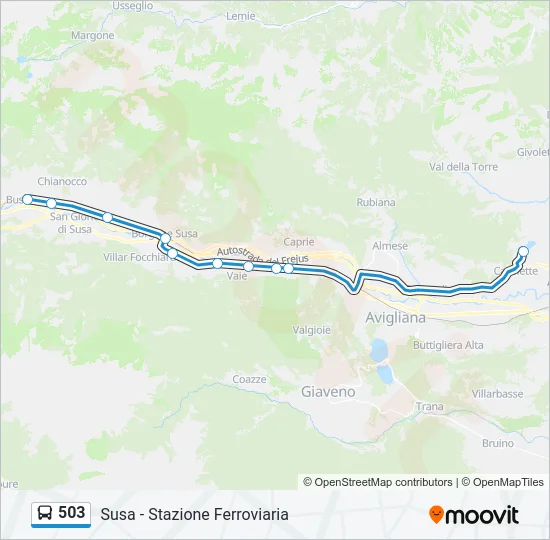 503 Bus Line Map