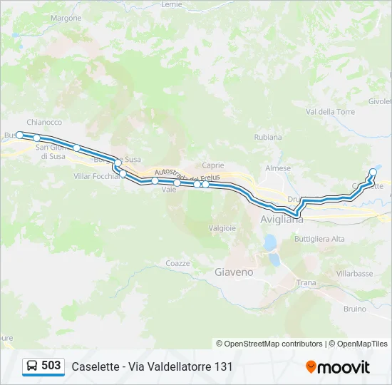 503 Bus Line Map