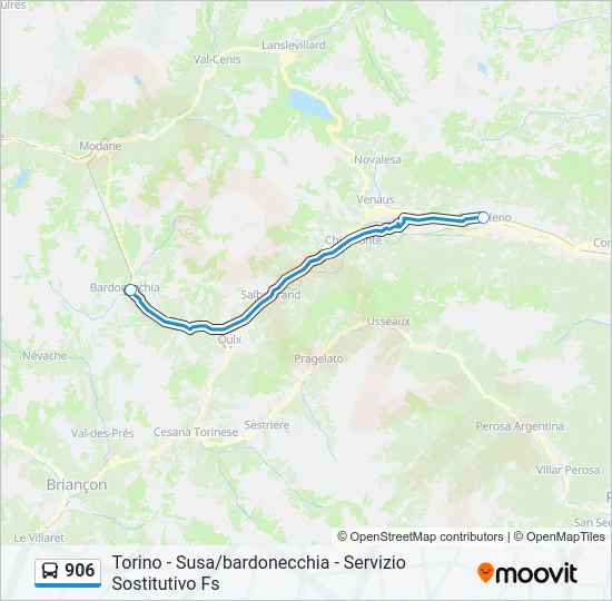 906 Bus Line Map