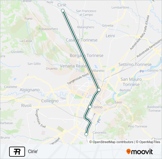 R train Line Map