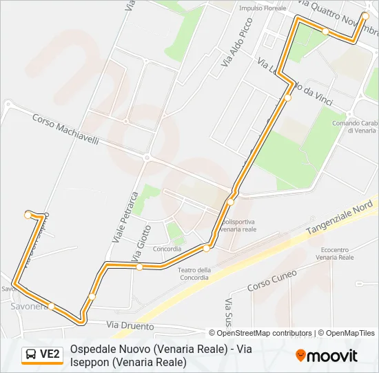 VE2 Bus Line Map