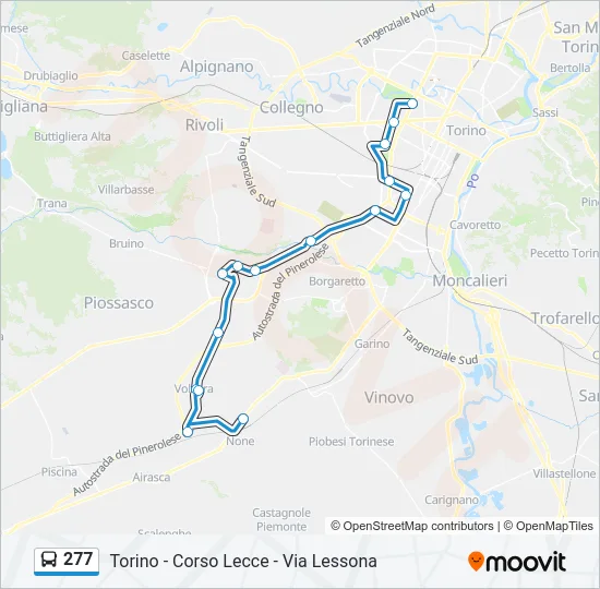 277 Bus Line Map