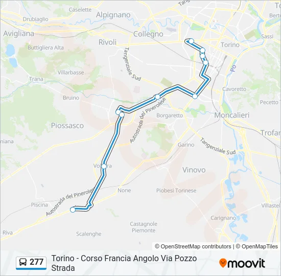 277 Bus Line Map