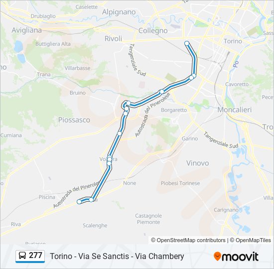 277 bus Line Map